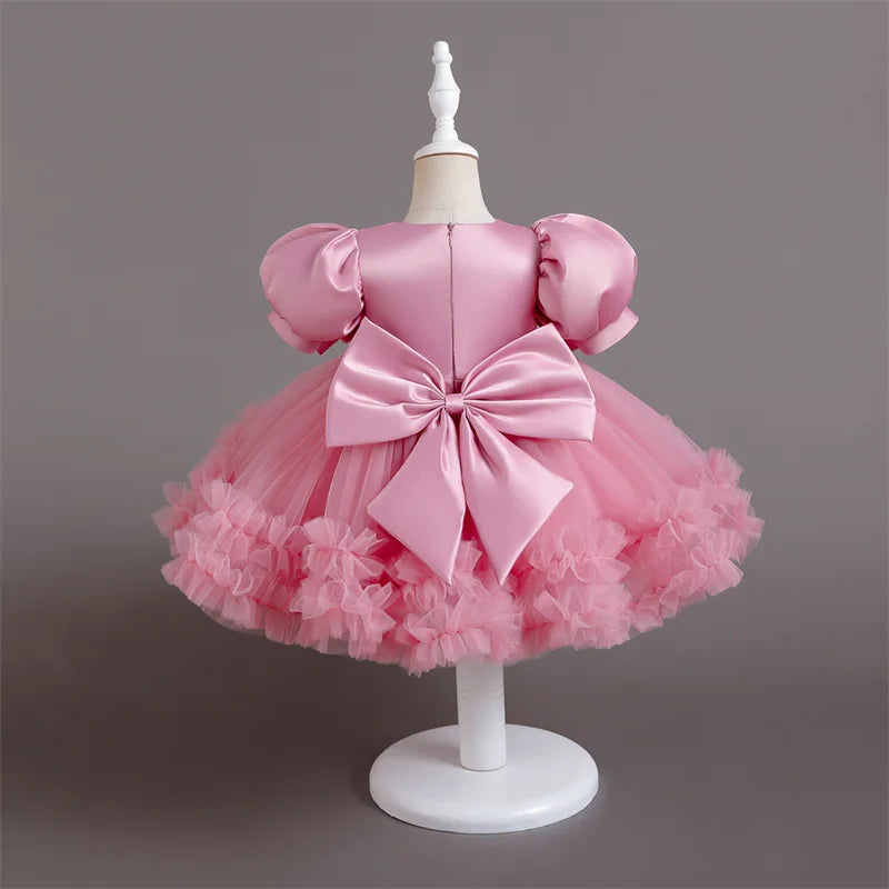 Toddler Baby Baptism Dresses First Birthday Dress For 0-5 Years Baby Girl Clothing Princess Party Dress Christening Gown