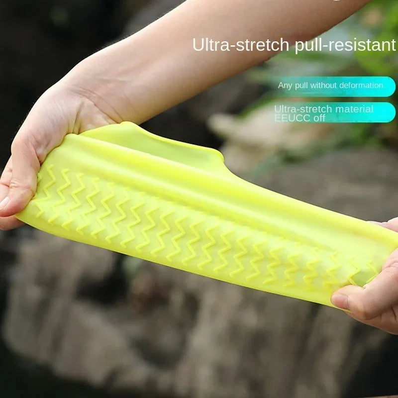 Reusable Waterproof Rain Shoes Covers Silicone Outdoor Rain Boot Overshoes Walking Shoes Accessories Reusable Shoe Cover 1Pair