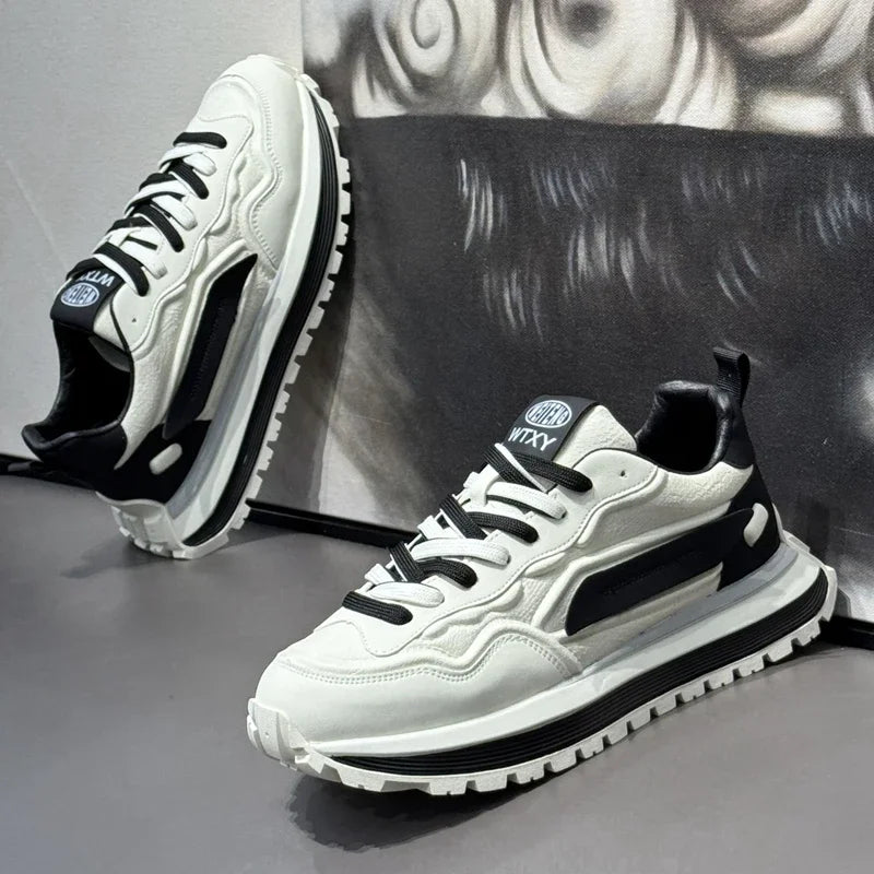 Men's Sneakers Shoes for Men Platform Sports Shoes Sports and Leisure Casual Sneaker Non-slip Fashion Wear-resistant Loafers - Belvar