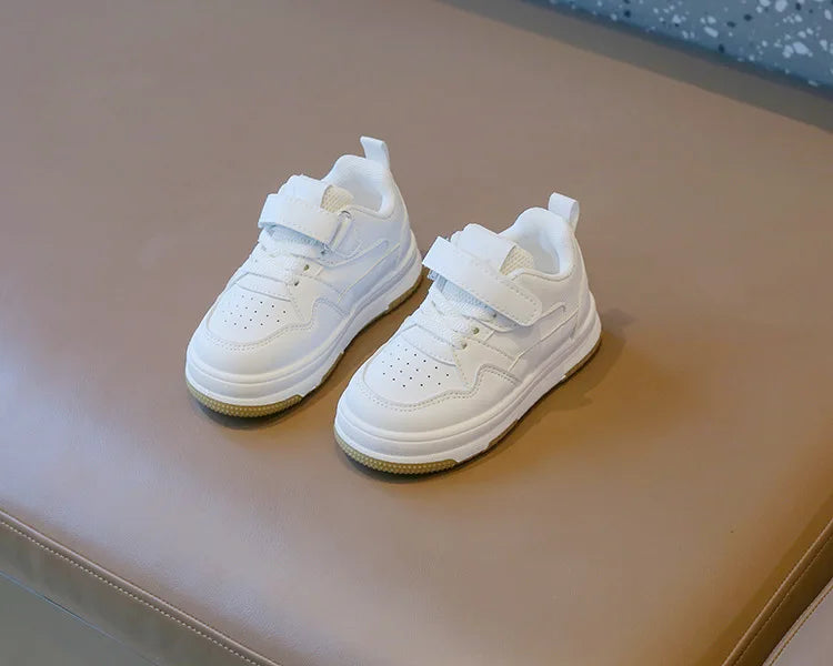 Children's White Shoes Spring and Autumn Kid's Sports Shoes Anti slip Lightweight Boys Board Shoes Soft Sole Baby Casual Shoes - Belvar