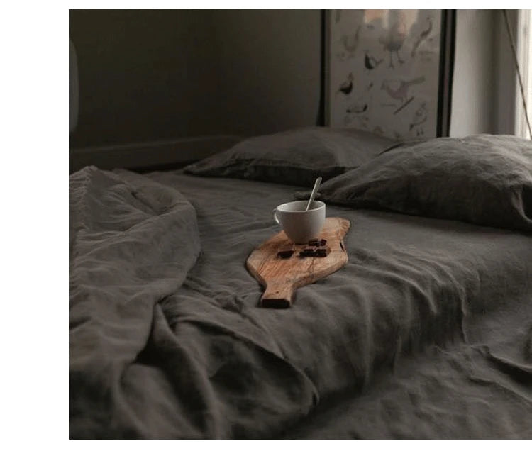 Washed Linen Bed Sheets, Natural Linen Bed Sheets, 1-Piece Set, Breathable and Super Soft Bedding (Excluding Pillowcases)