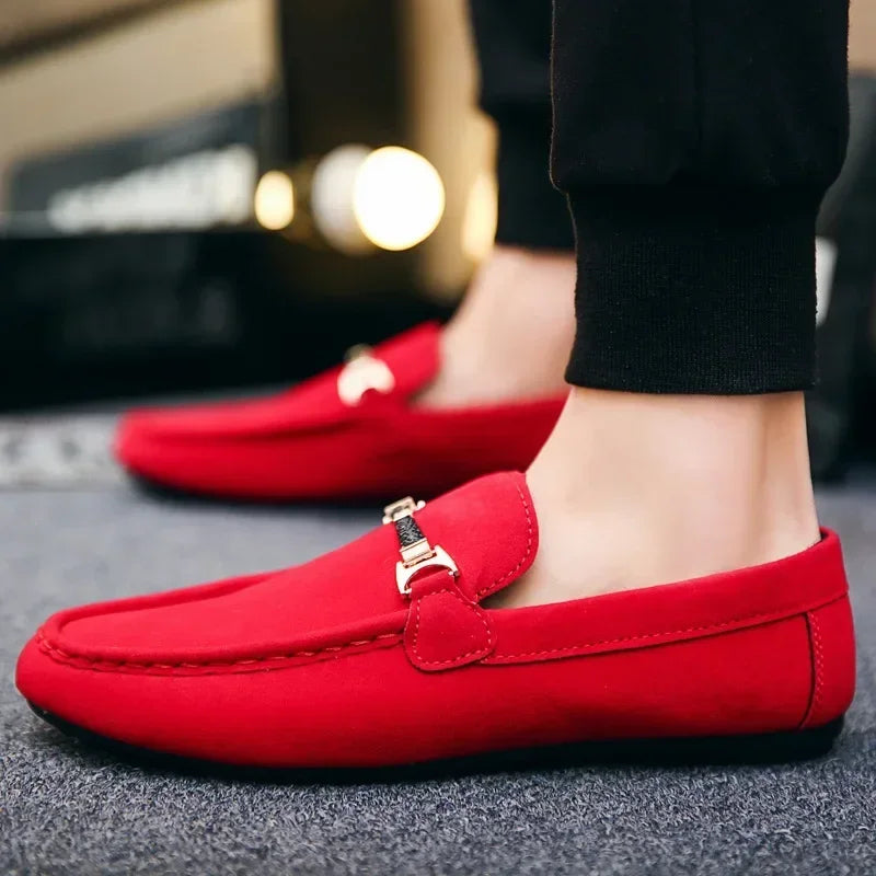 Men'S Loafers Slip-Ons Walking Shoes Soft High Quality Flats Male Walking Shoes Suede Casual Loafers Summer Beach Shoes - Belvar