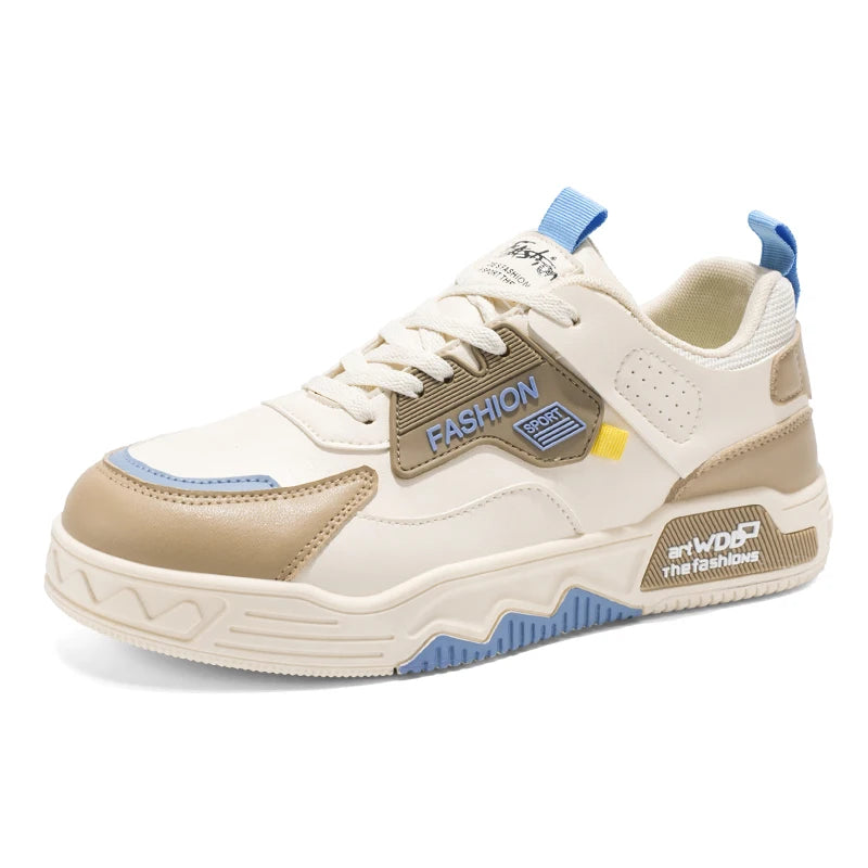 2025 Summer Fashionable Board Shoes Casual Sports Youth Thick Soled Walking Fashion Shoes Height Increasing Men's White Shoes - Belvar