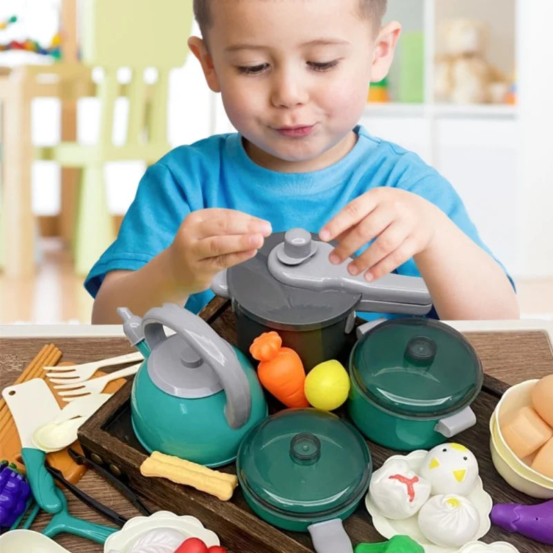 Kitchen Toys Set for Children,28pcs Simulated Kitchen Toy Pretend Play Kitchen Accessories Cooking Toys for Kids Girls Gifts