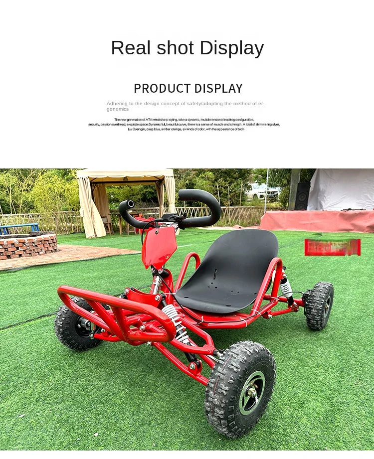 SRJOIN Off-road kart sports kart gasoline-powered mini vehicle suitable adults children track-ready small car drift adaptable