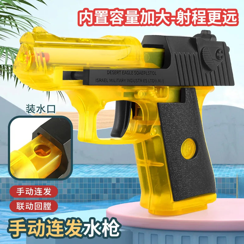 2024 New Summer Water Gun non Electric Pistol High-pressure Full Automatic Shooting Water Beach Toy Gun For kid Children Adult