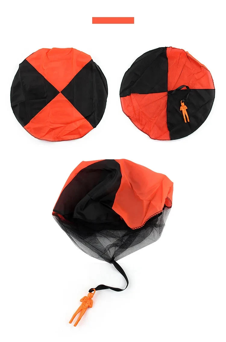 1/6 Sets Hand Throwing Parachute Kids Outdoor Funny Toys Game Play Toys for Children Fly Parachute Sport with Mini Soldier Game