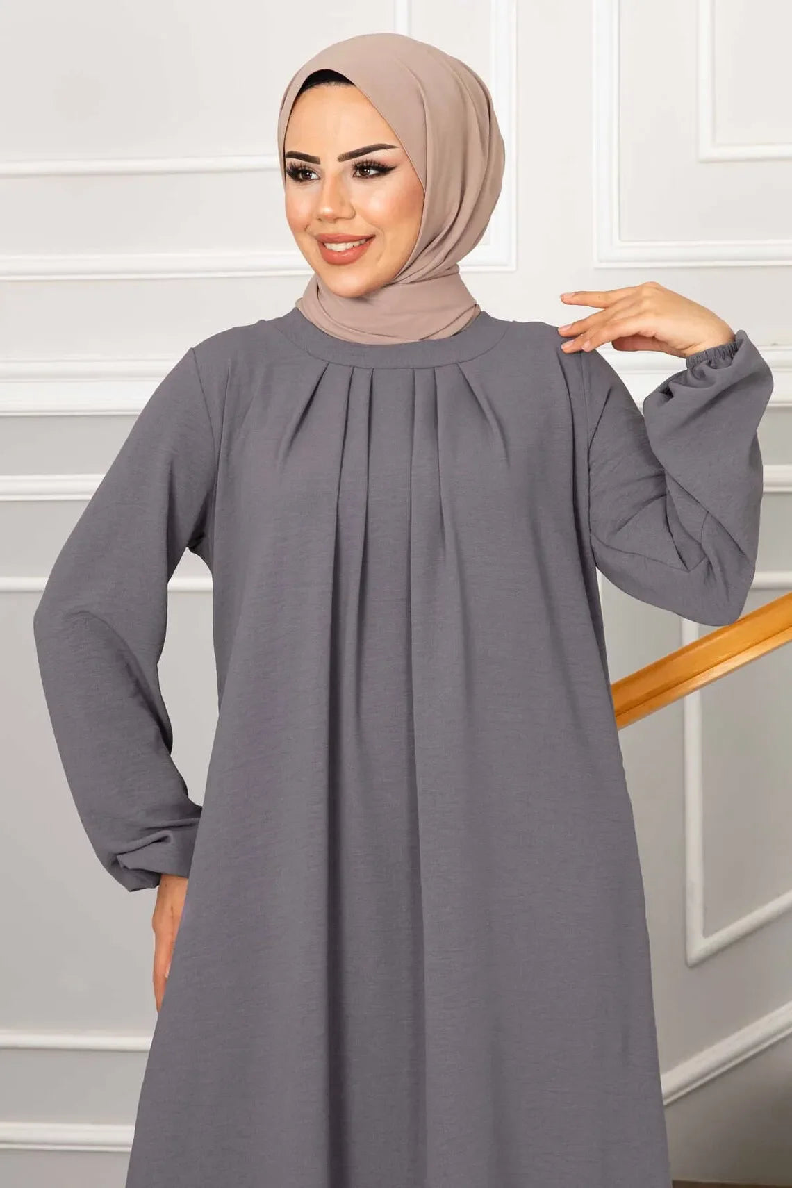 Turkish Muslim Dress Modest Pleated Dresses Abayas for Women Ball Evening Robe Femme Musulmane Dubai Abaya Kaftan Islam Clothing