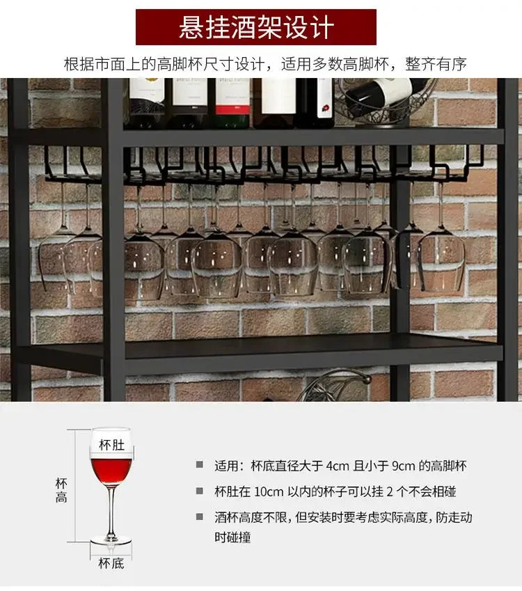 Kitchen Industrial Bar Cabinet Houses Wedding Iron Stackable Handmade Design Display Wine Rack Column Armadietto Cube Furniture