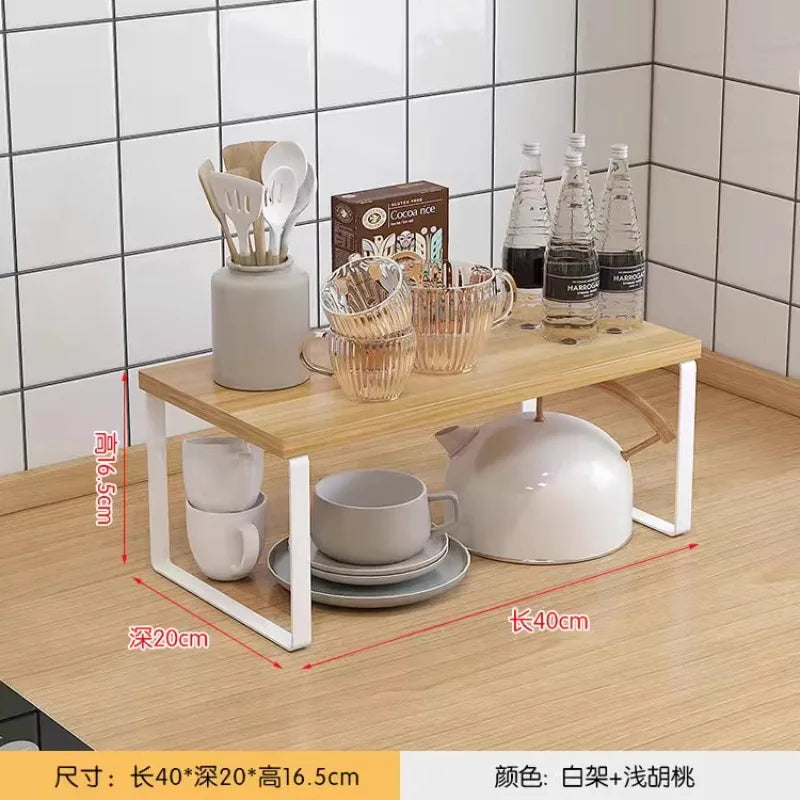 Kitchen Desktop Shelf Layered Storage Partition Small Racks for Storing Dishes Seasonings Home Storage Holders Organization