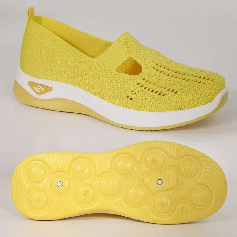 Orthopedic Shoes for Women Walking Shoes Slip On Arch Support Memory Foam Breathable Sneakers Summer Comfortable Casual Trainers - Belvar