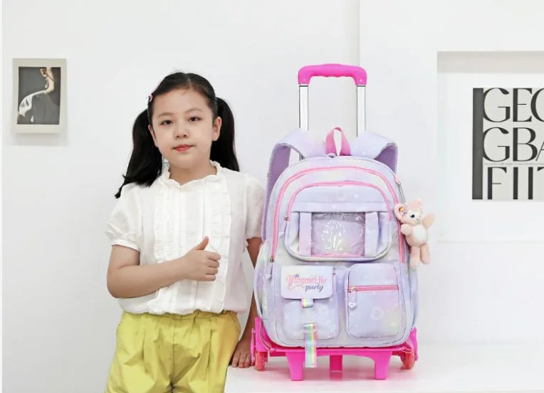 School Rolling backpack Bags school wheeled backpack for girls kids School trolley bag for girls school bag wheels for girls