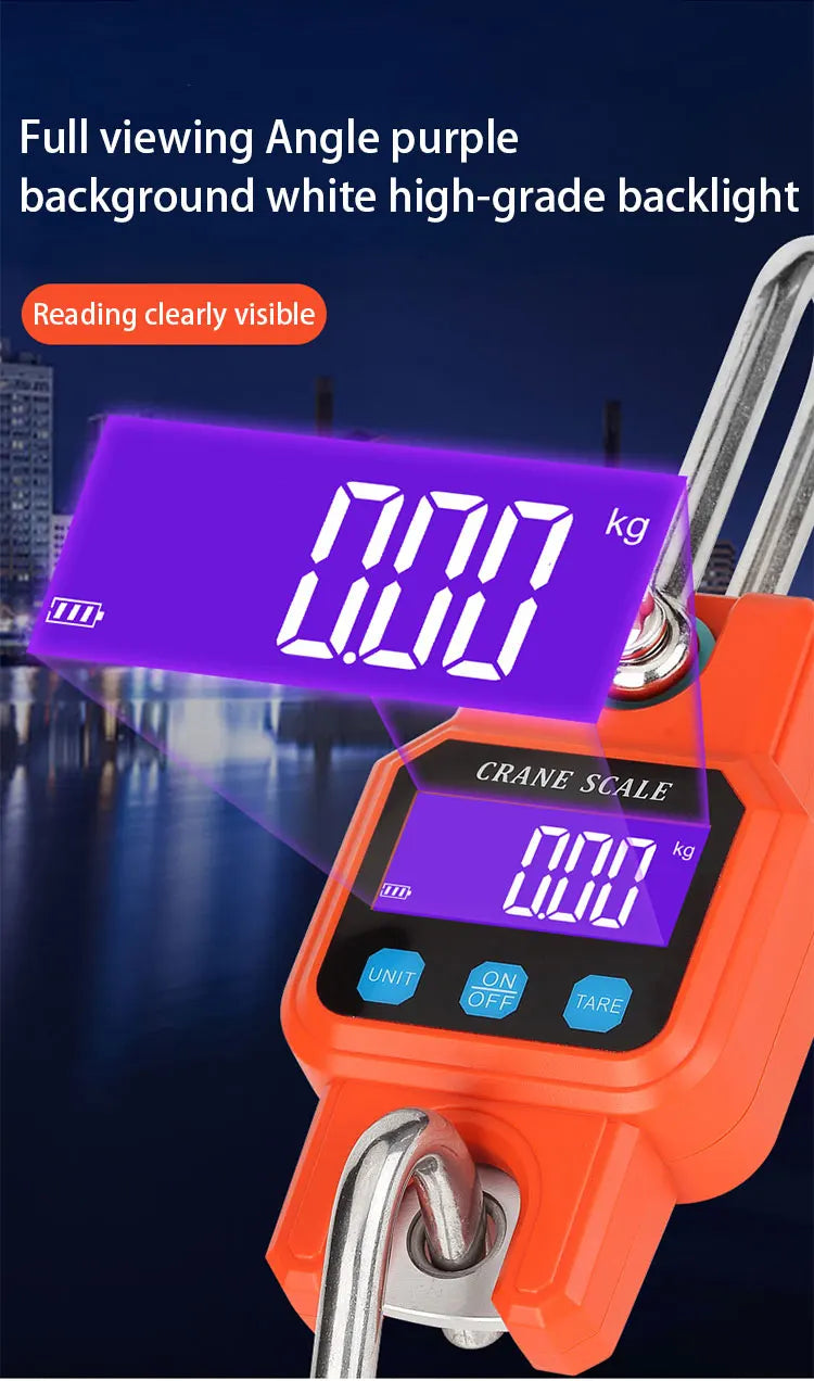 WeiHeng C06 Portable Electronic Hook Scale Charging Bluetooth Mini Lifting Scale For Household Use