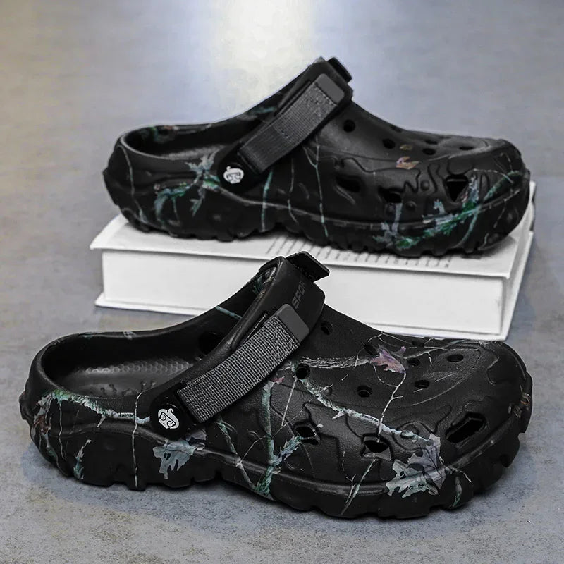 2025Men Slippers High Quality Classic Outdoor Anti-Slip Garden Shoes Lightweight Fashion Casual Sandals Sandals for Men Platform - Belvar