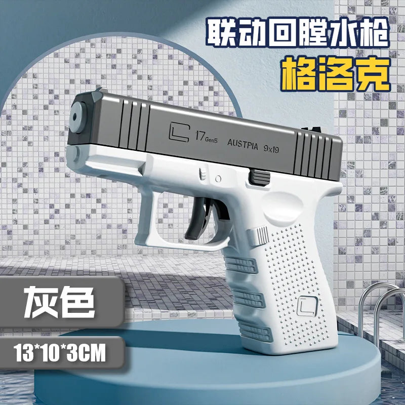 2024 New Summer Water Gun non Electric Pistol High-pressure Full Automatic Shooting Water Beach Toy Gun For kid Children Adult