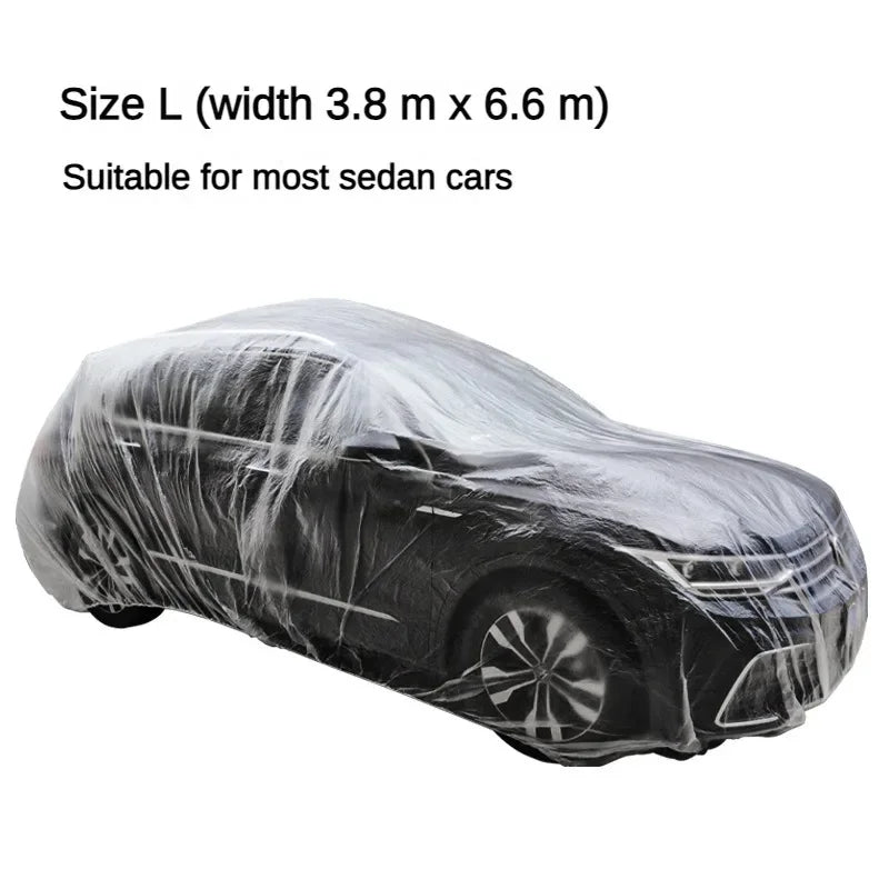1-10PCS Disposable Car Cover Transparent Car Cover Car Coat and Car Cover PE Film Rain Cover Disposable Car Cover Car Dust Cover