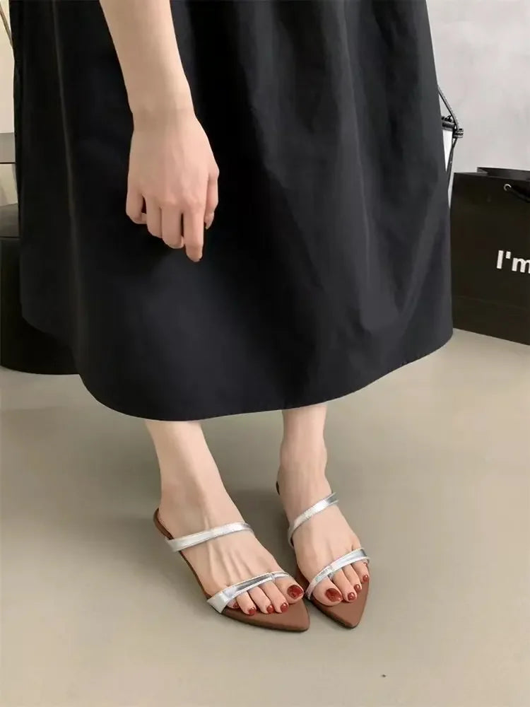 Women Slippers Designer Heeled Sandals Fashion Woman Shoes 2025 Summer New Slides Elegant Flip Flops Beach Sandalias De Mujer - Belvar