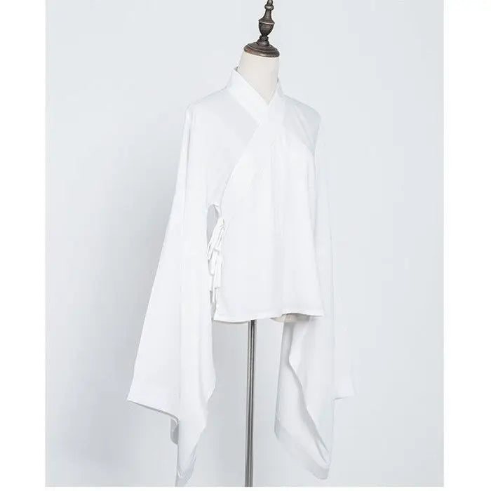 Women Men White Black Tops Skirt Suit Underwear Ancient Home Pants Sleeping Clothes Chinese Traditional Clothing Hanfu