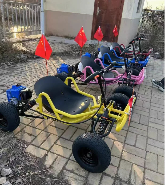 SRJOIN Off-road kart sports kart gasoline-powered mini vehicle suitable adults children track-ready small car drift adaptable