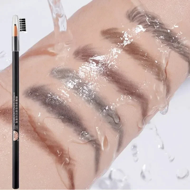 1/3/5/10pcs Ultra-fine Eyebrow Pencil 2mm Line Smooth Soft Eyebrow Pencil Brown Waterproof Long Lasting Make-up Pen with Brush
