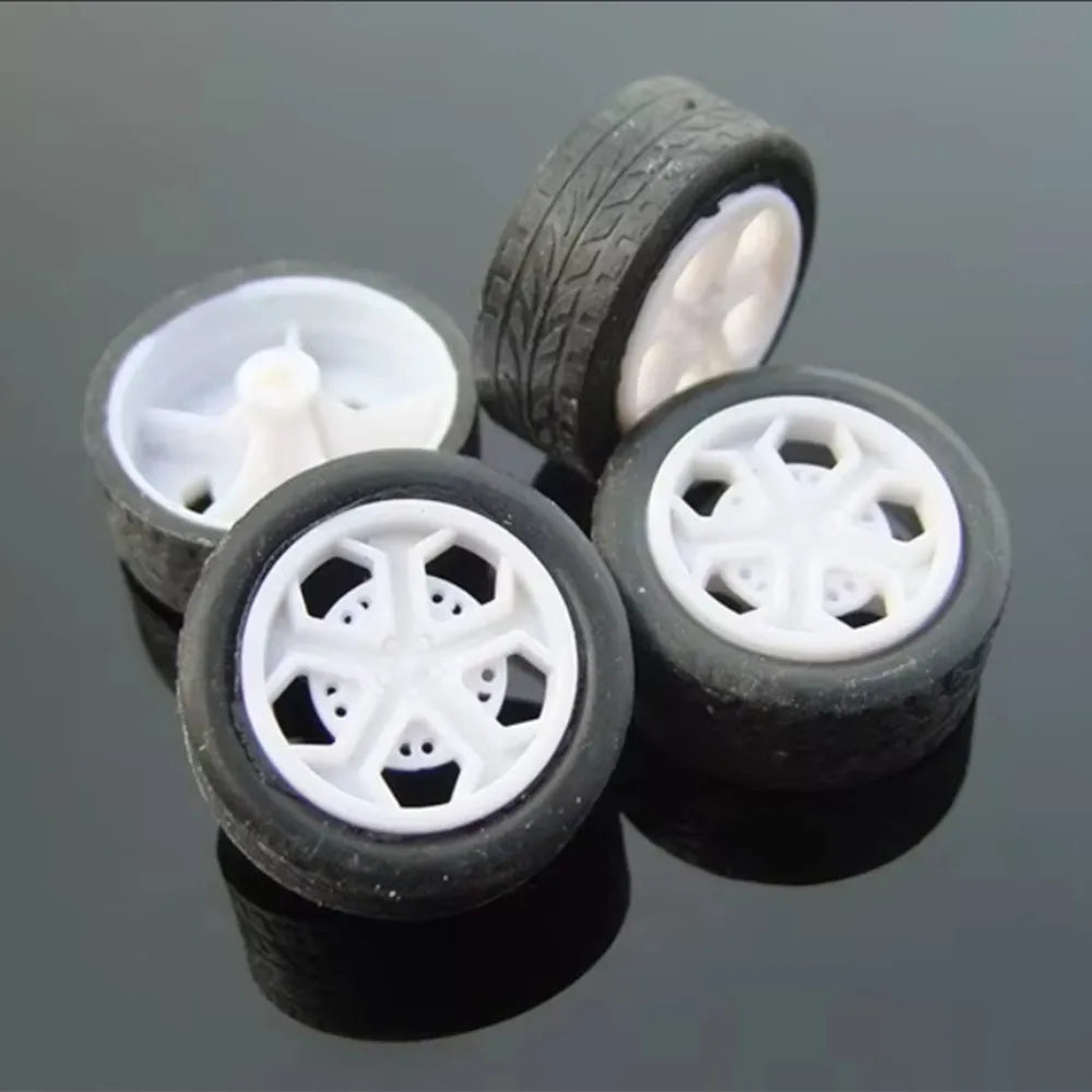 4pcs/lot K537 26MM Diameter Rubber Toy Car Tyres Plastic Wheels DIY Parts - Belvar