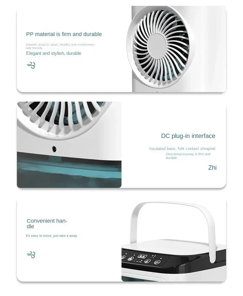 USB desktop fan mini water cooling fan small air conditioning office dormitory spray humidification fan cooler large water tank