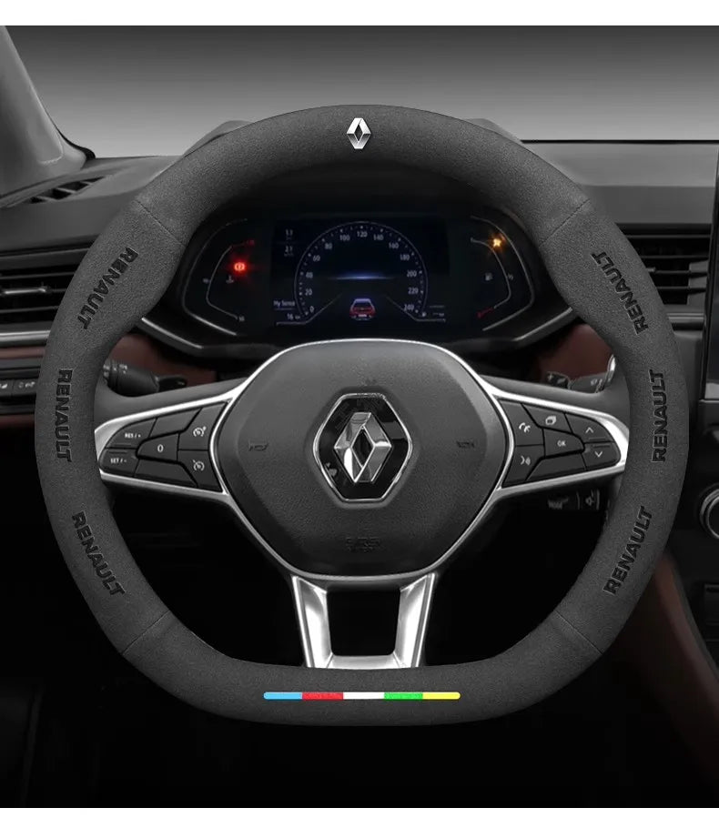 Car Steering Wheel Cover for Renault Megane RS Vision Z Scenic Clio Laguna 2 3 4 5 Kangoo Fluence Megane Trafic Talisman Twingo - Belvar
