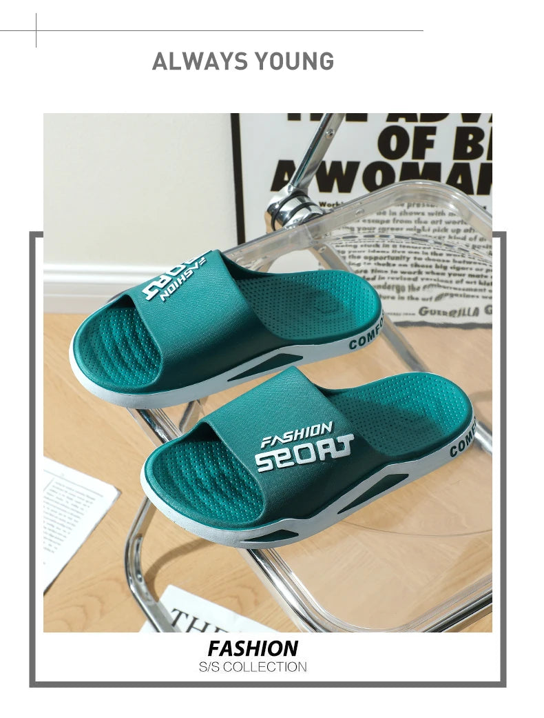 Slippers for men can be worn externally in summer. Trendy bathroom, bathroom, non-skid home, indoor, and home sandals for men - Belvar