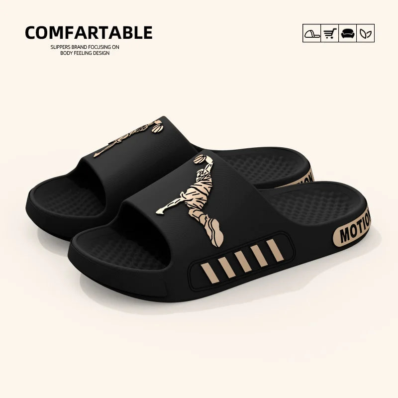 Men's slippers for outdoor wear, summer home, thick soled shower, anti slip sports, cool slippers for cooldown - Belvar
