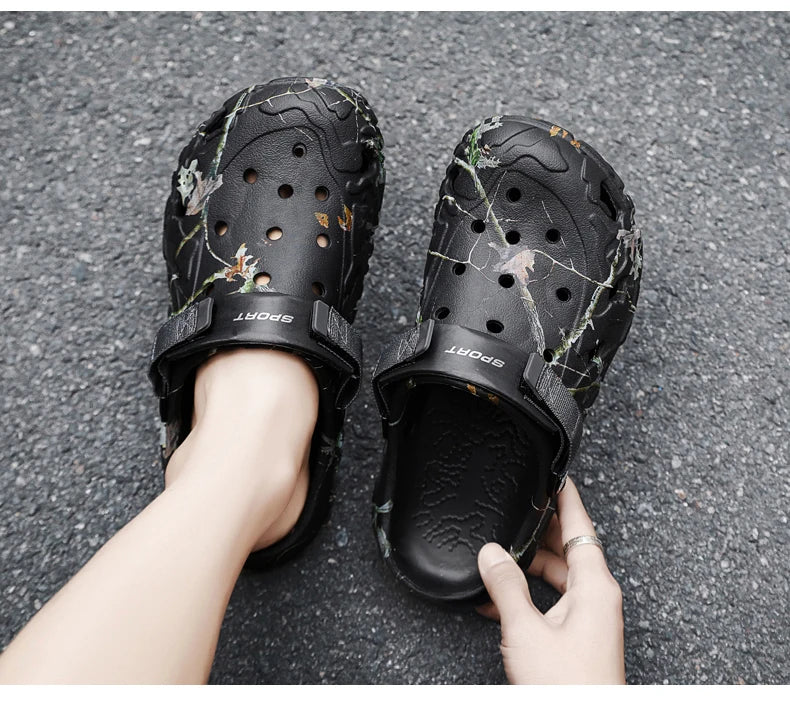 Men Slippers High Quality Classic Outdoor Anti-Slip Garden Shoes Lightweight Fashion Casual Sandals Sandals for Men Platform - Belvar
