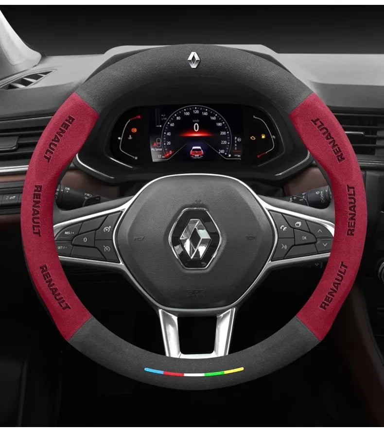 Car Steering Wheel Cover for Renault Megane RS Vision Z Scenic Clio Laguna 2 3 4 5 Kangoo Fluence Megane Trafic Talisman Twingo - Belvar