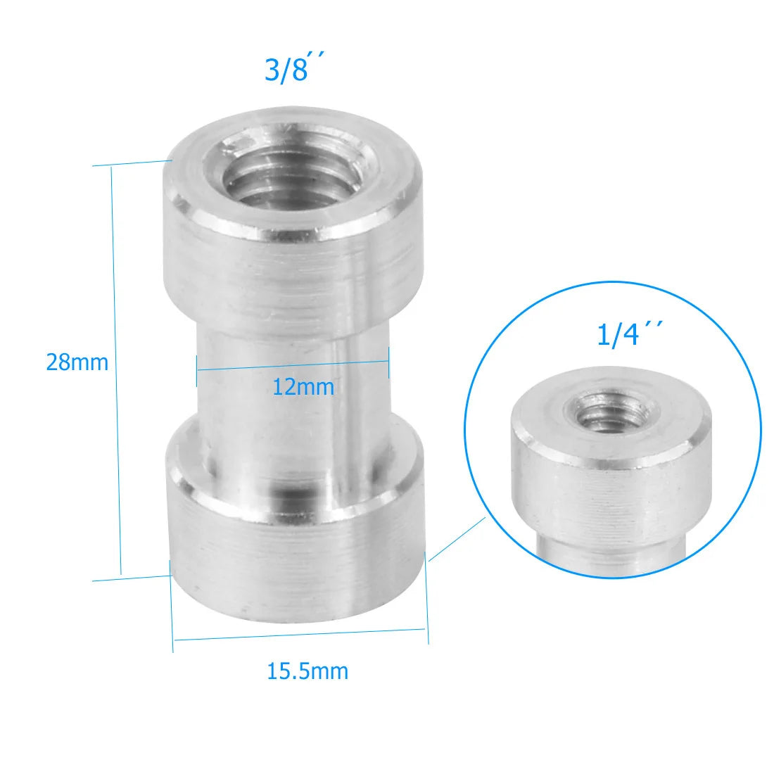 1/4 3/8 5/8"-27 M6 M5 M4 M10 Screw Converter Adapter Male Female for Tripod Microphone Flash Lights Projector SLR Camera Mount