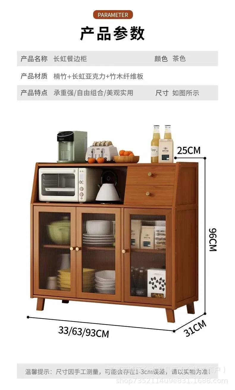 Kitchen Island Buffet Cabinet with Storage, 36.6" Large Sideboard Buffet Cabinet, Farmhouse Kitchen Cabinet Display Cabinet