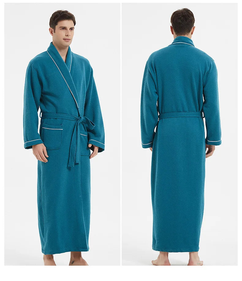 Women Bathrobe Cotton Thick Sleepwear Winter Warm Robe Dressing Gown Casual Long Sleeve Bathrobes Home Wear Clothes Kimono Robe