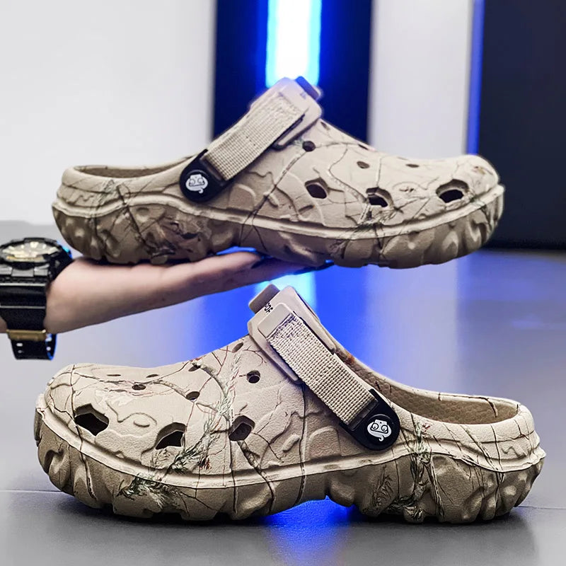 Men Slippers High Quality Classic Outdoor Anti-Slip Garden Shoes Lightweight Fashion Casual Sandals Sandals for Men Platform - Belvar