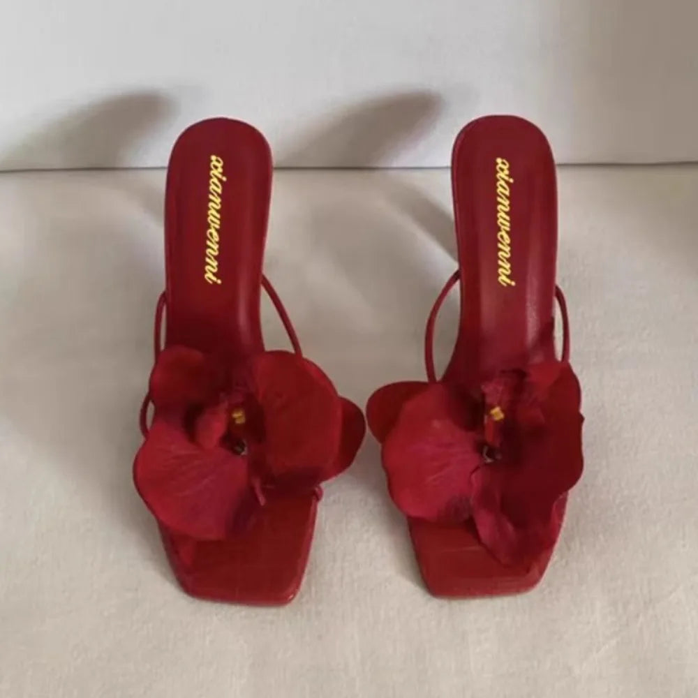Women's Slippers Casual Fashionable High Quality Shoes for Women Shallow Women Sandals Elegant Flowers Design Women's Slippers - Belvar