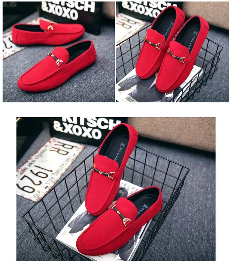 Men'S Loafers Slip-Ons Walking Shoes Soft High Quality Flats Male Walking Shoes Suede Casual Loafers Summer Beach Shoes - Belvar