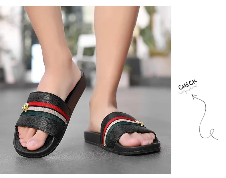 Fashion Brand Slippers for Men Ultra Soft Slides Non-slip Wear-resistant Sandals Men Casual Summer Indoor Outdoor Slippers - Belvar