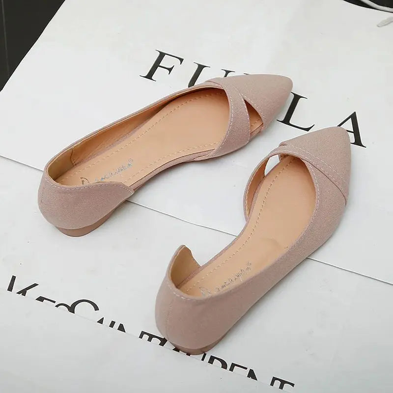 Shoes for Women Evening Woman Flats Pointed Toe Pink Slip-on Popular Elegant and Fashionable Summer 2024 High Quality Fashion 39 - Belvar