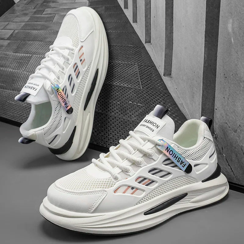 Shoes Men's 2025 Autumn New Lightweight Non-slip Fashion Trend All-match Casual Soft Bottom Shock Absorption Running Sports - Belvar
