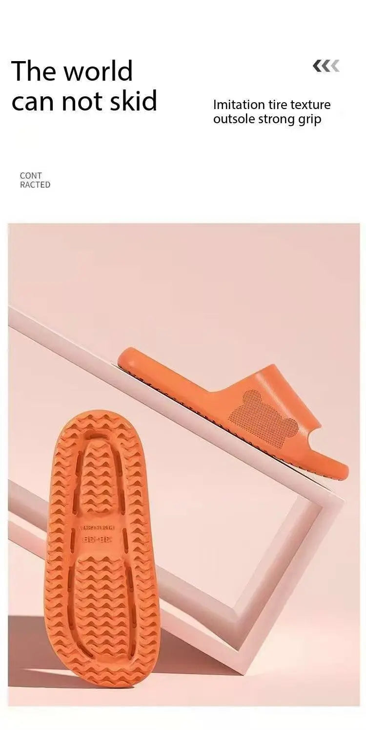 Soft Slippers Couples Home Outdoor Slipper Summer Women Bedroom Thick Bottom Shoes Beach Sandals Men Flip Flops Shower Shoes