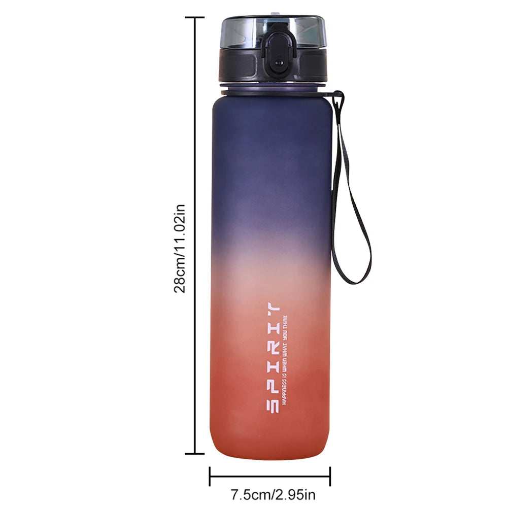 0.5L/0.75L/1L Sports Water Bottle High Capacity Plastic Fitness Portable Leakproof Drinking Bottle Camping Hiking Sports Cups