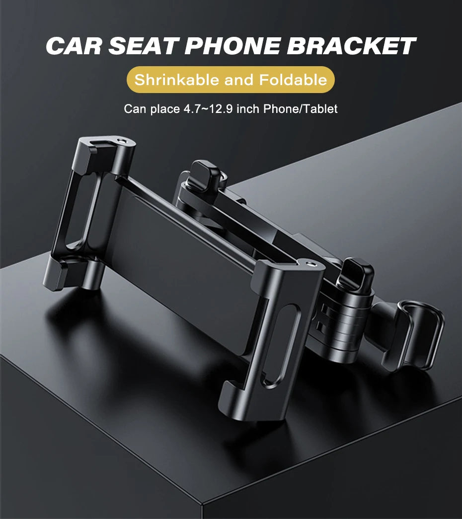 Telescopic Car Rear Pillow Phone Holder Tablet Rotating Car Seat Rear Stand Headrest Bracket for Phone Tablet 5 13 Inch