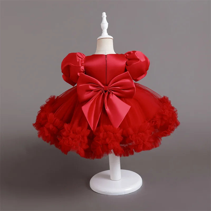 Toddler Baby Baptism Dresses First Birthday Dress For 0-5 Years Baby Girl Clothing Princess Party Dress Christening Gown