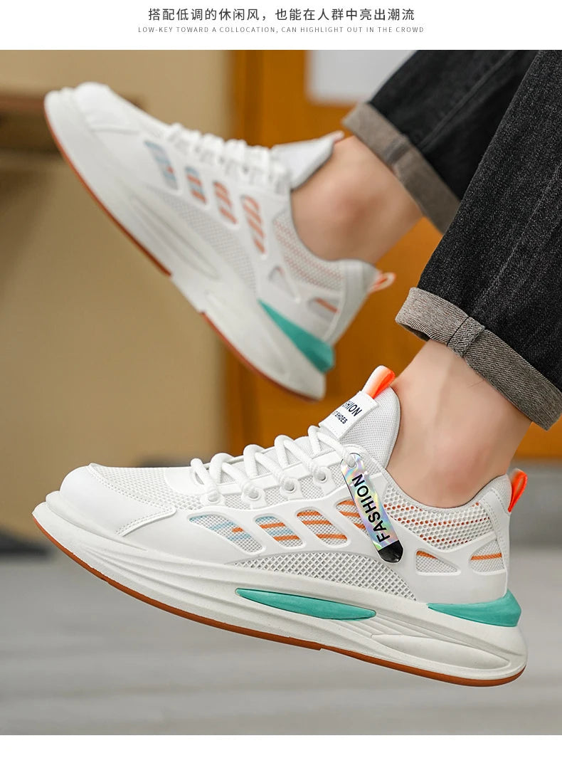 Shoes Men's 2025 Autumn New Lightweight Non-slip Fashion Trend All-match Casual Soft Bottom Shock Absorption Running Sports - Belvar