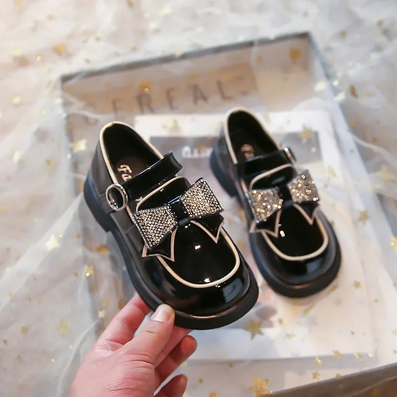 Kids Casual Shoes Children‘s Leather Shoes for Toddlers Girls Party Flats Kids Loafers Bowtie Shoes for Kids Girls Lolita Shoes - Belvar