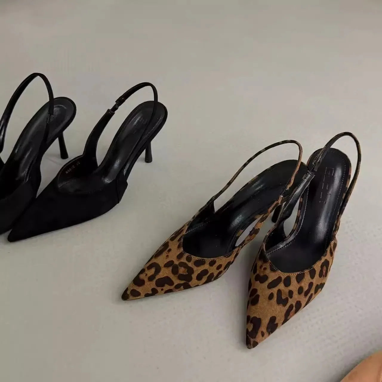 Women High Heels 2025 Summer New Fashion Pointed Toed Pumps Female Stiletto Slingback Shallow Weddings Bridal Shoes Zapatos - Belvar