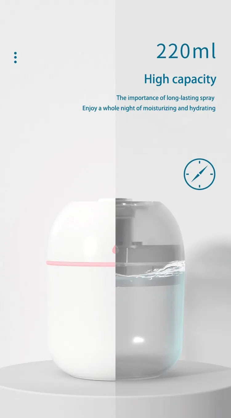 Portable Water Drop Humidifier USB Desktop Indoor Air Atomization Humidifier Household Mute Large Spray Humidifier
