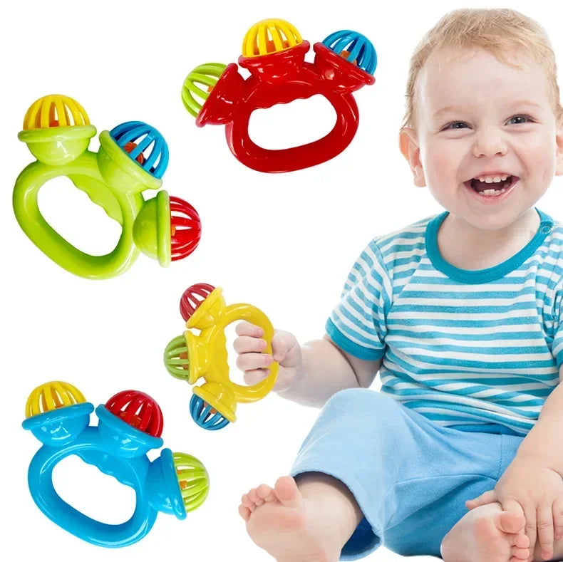 1/4PCS Newborn Hand Rattle Ball Baby Toys Grasping Hand Bell Sensory Toys Kids Safety Materials Toys for Baby Children Best Gift