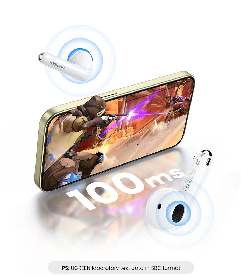 UGREEN HiTune H5 TWS Bluetooth Earphones Wireless Headphones TWS Earbuds Double Mic Call Noise Reduction In-Ear Handfree Earbuds